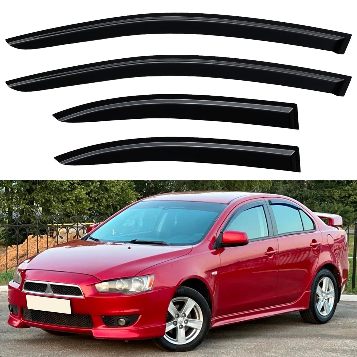 Window Visors Rain Guards for 2015-2026 Ford F150 Crew/SuperCrew Cab Jansha Store
