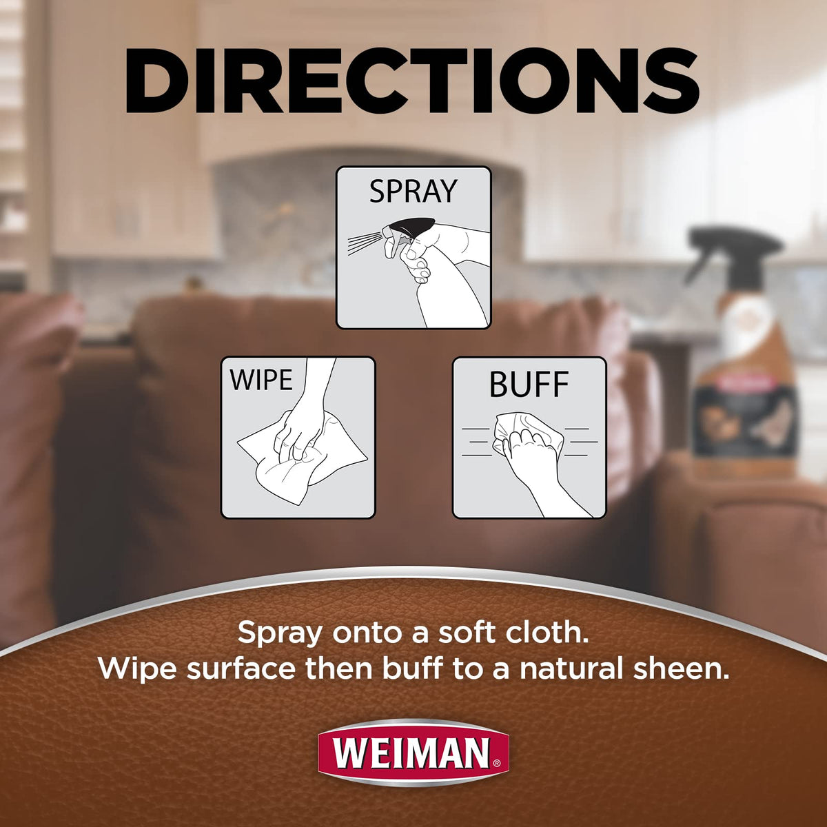 Weiman Leather Cleaner, Conditioner & Protector, Car Interior & Furniture Jansha Store