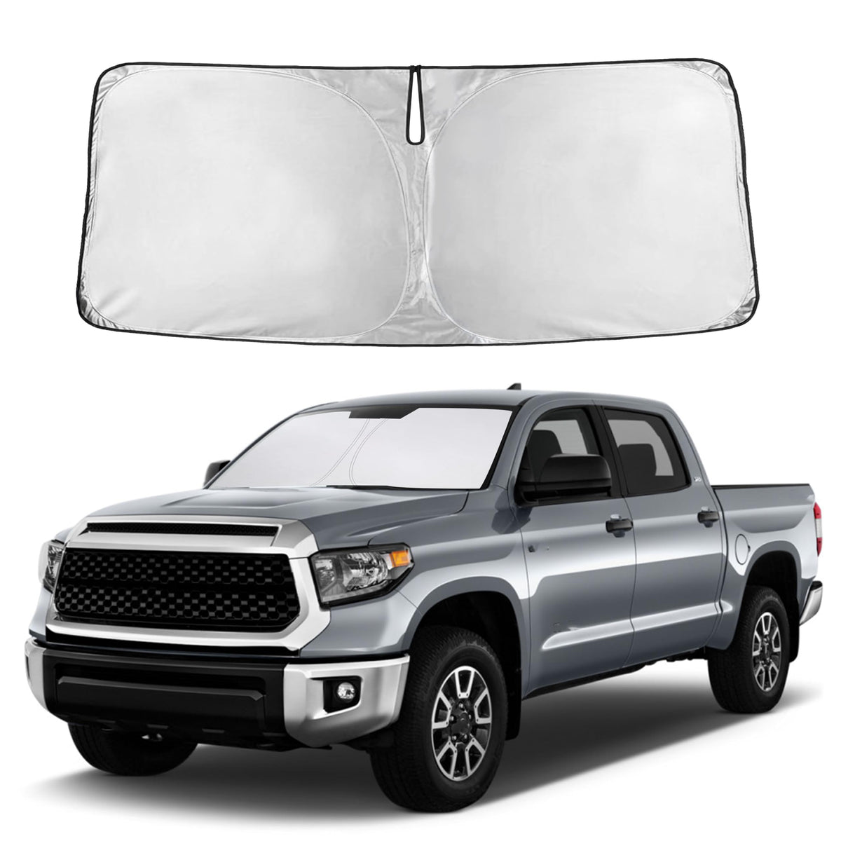 Autovir Windshield Sun Shade, Foldable Car Window Shades, 280T Visor Shade Jansha Store