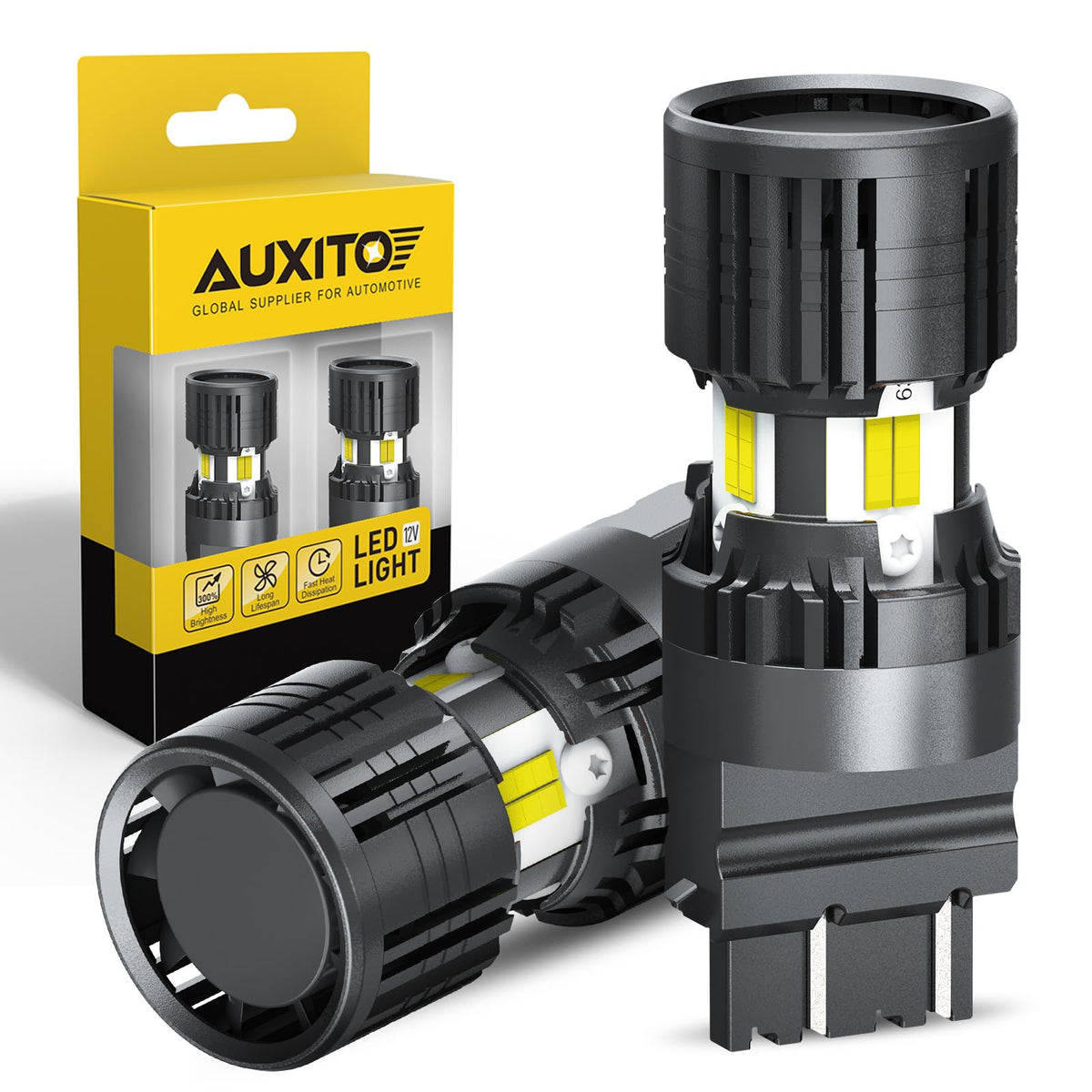 AUXITO 912 921 LED Bulb for Backup Light Reverse Lights High Power 2835 15-SMD Chipsets Error Free T15 906 922 W16W Bulbs, 6000K White, Automotive Light Bulbs (Upgraded, Pack of 2) Jansha Store
