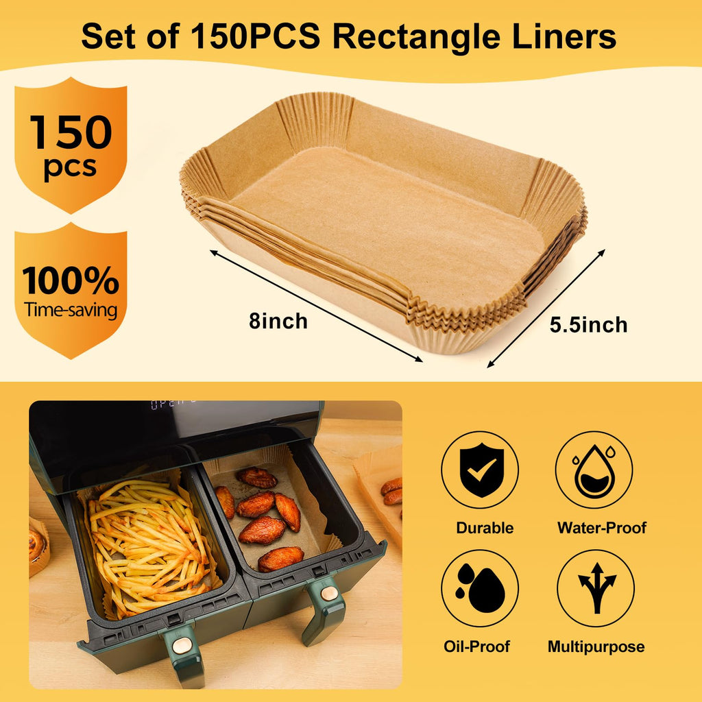 Air Fryer Liners Disposable, 100Pcs Parchment Paper 6.5" Square for 3-5QT Jansha Store