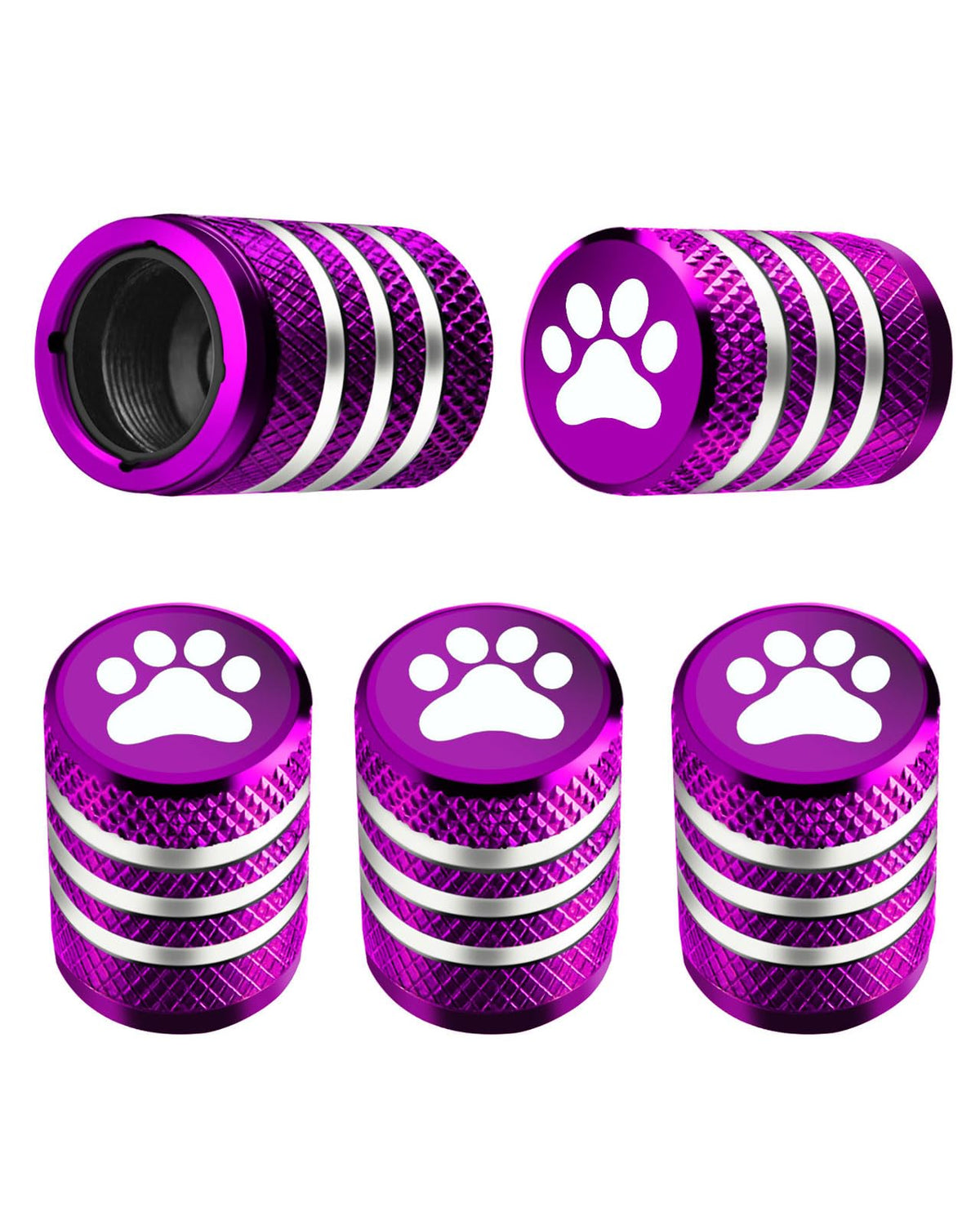 DECURCAR Tire Valve Stem Caps 5 Pack American Flag - Black Jansha Store