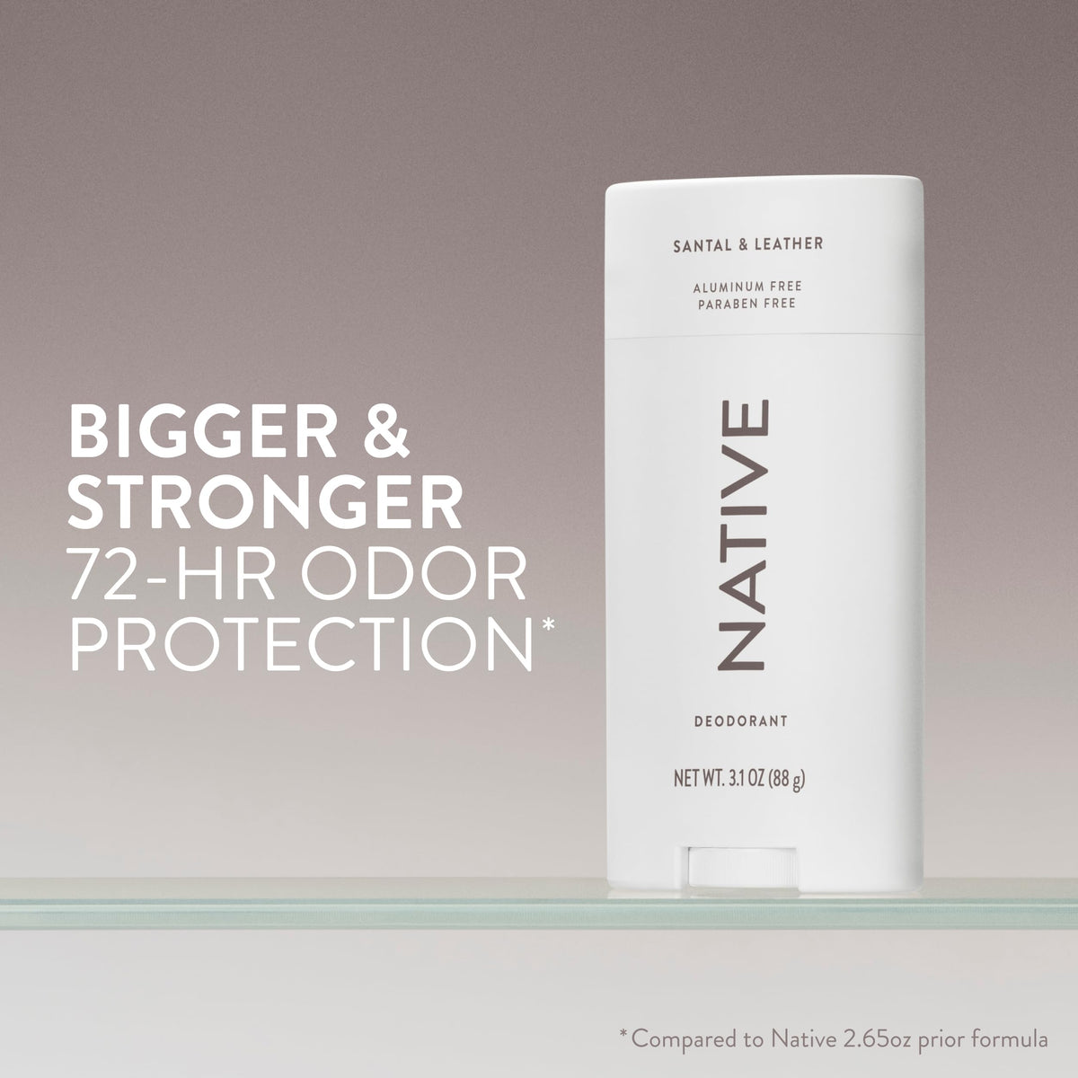 Native Aluminum Free Deodorant, Vanilla & Sandalwood, Large Size Stick, 72 Hour Odor Control, for Women & Men, Contains Naturally Derived Ingredients, 3.1 oz Jansha Store