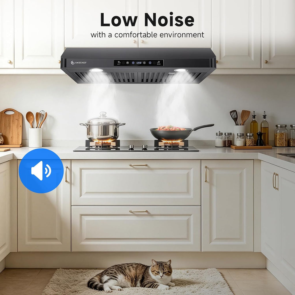 AMZCHEF 30" Stainless Steel Under Cabinet Range Hood, 1050 CFM Dual-Fan Jansha Store