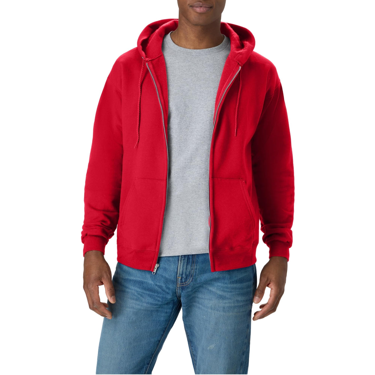 Hanes Men's Zip-up Hoodie, Ecosmart Fleece Full-zip Hoodie for Men, Hooded Sweatshirt Jansha Store