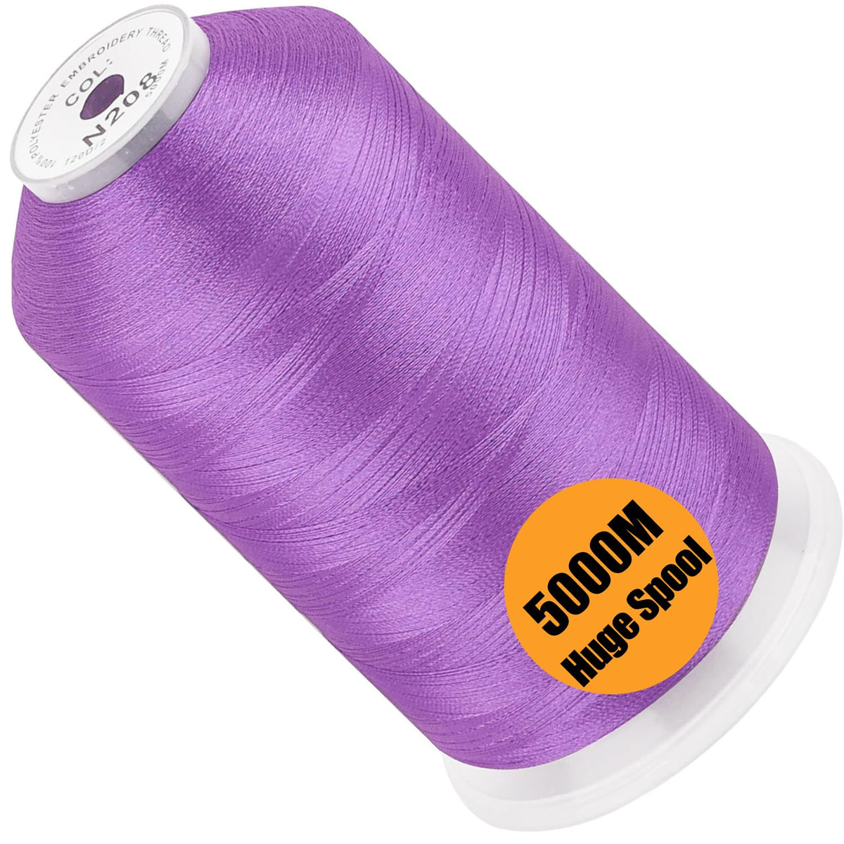 New brothread 5000M Huge Spool Embroidery Machine Thread - White Jansha Store