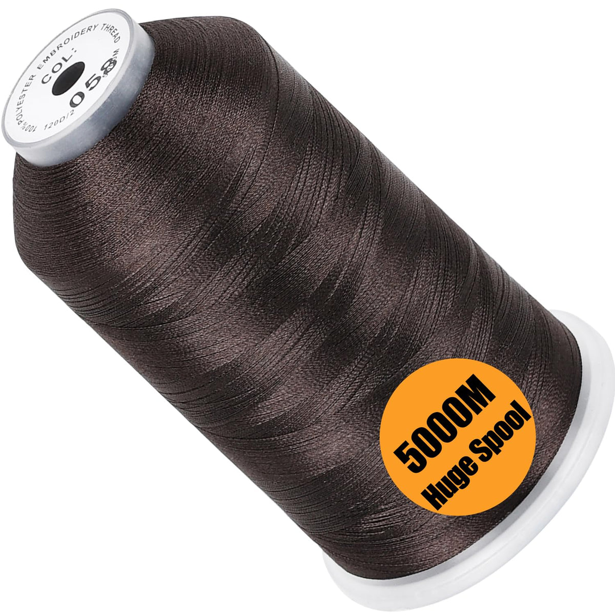 New brothread 5000M Huge Spool Embroidery Machine Thread - White Jansha Store