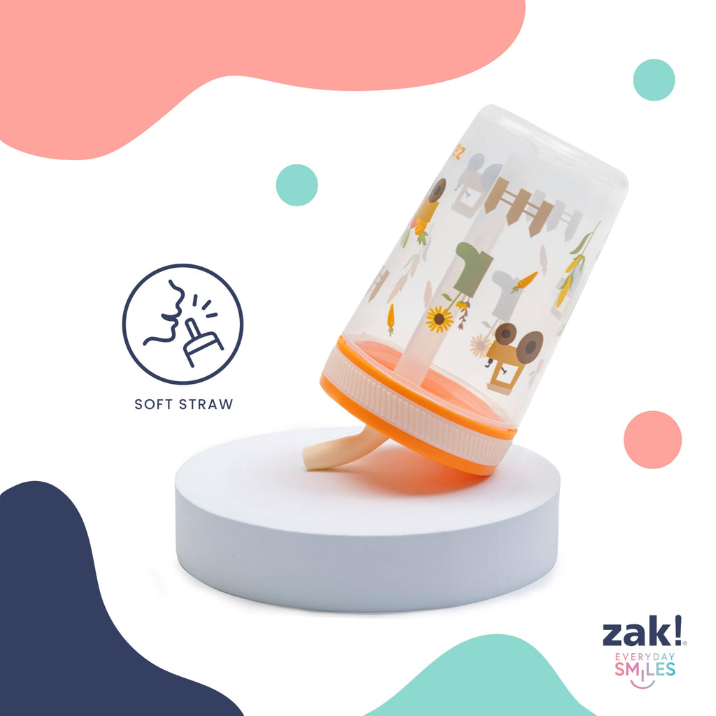 Zak Designs Blippi Kelso Toddler Cups For Travel or At Home, 2-Count Durable Plastic Sippy Cups With Leak-Proof Design is Perfect For Kids (Blippi), 15 Ounces (Pack of 12) Jansha Store