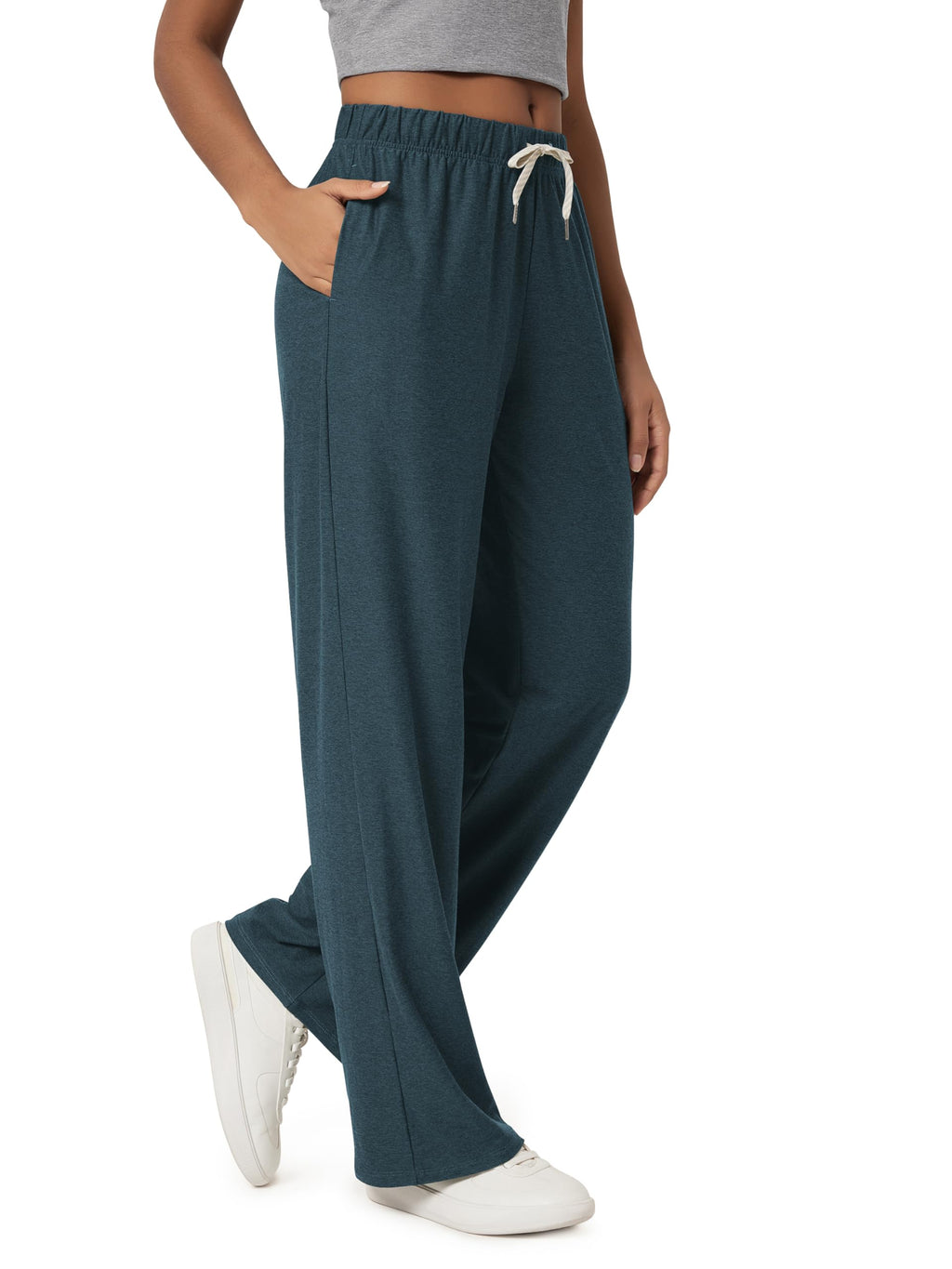ODODOS Women's Straight Leg Pants Ultra Soft odSTRATUM Tech Relaxed Casual Pajama Lounge Pants with Pockets-27/29/31 Inseam Jansha Store