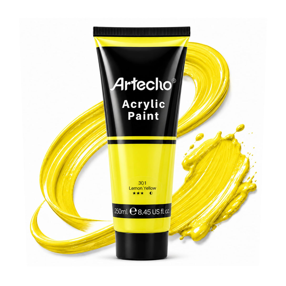 Artecho White Acrylic Paint, Titanium White Paint (120ml / 4.05oz) Tubes, Art Craft Paints for Canvas Painting, Rock, Stone, Wood, Fabric, Art Supplies Jansha Store