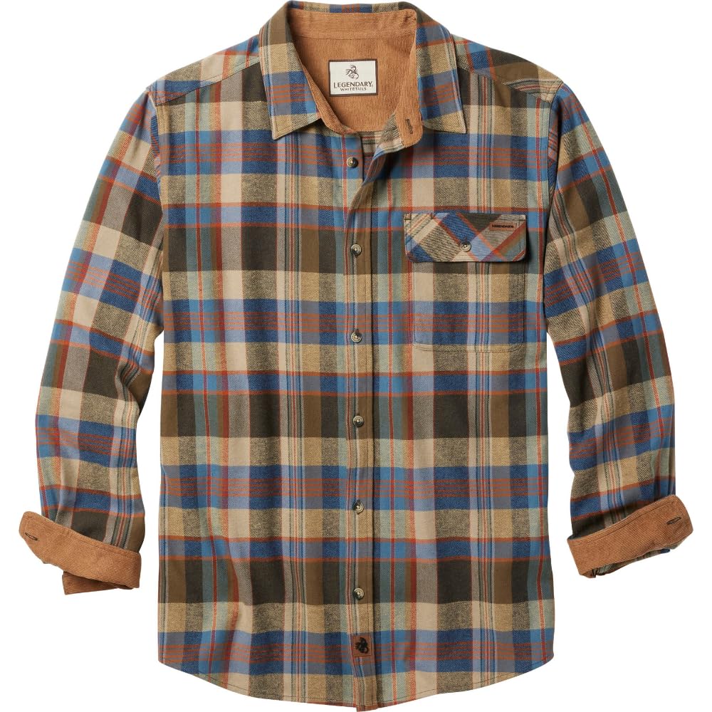 Legendary Whitetails Mens Flannel Long Sleeve Button Down 100% Cotton Shirt Jansha Store