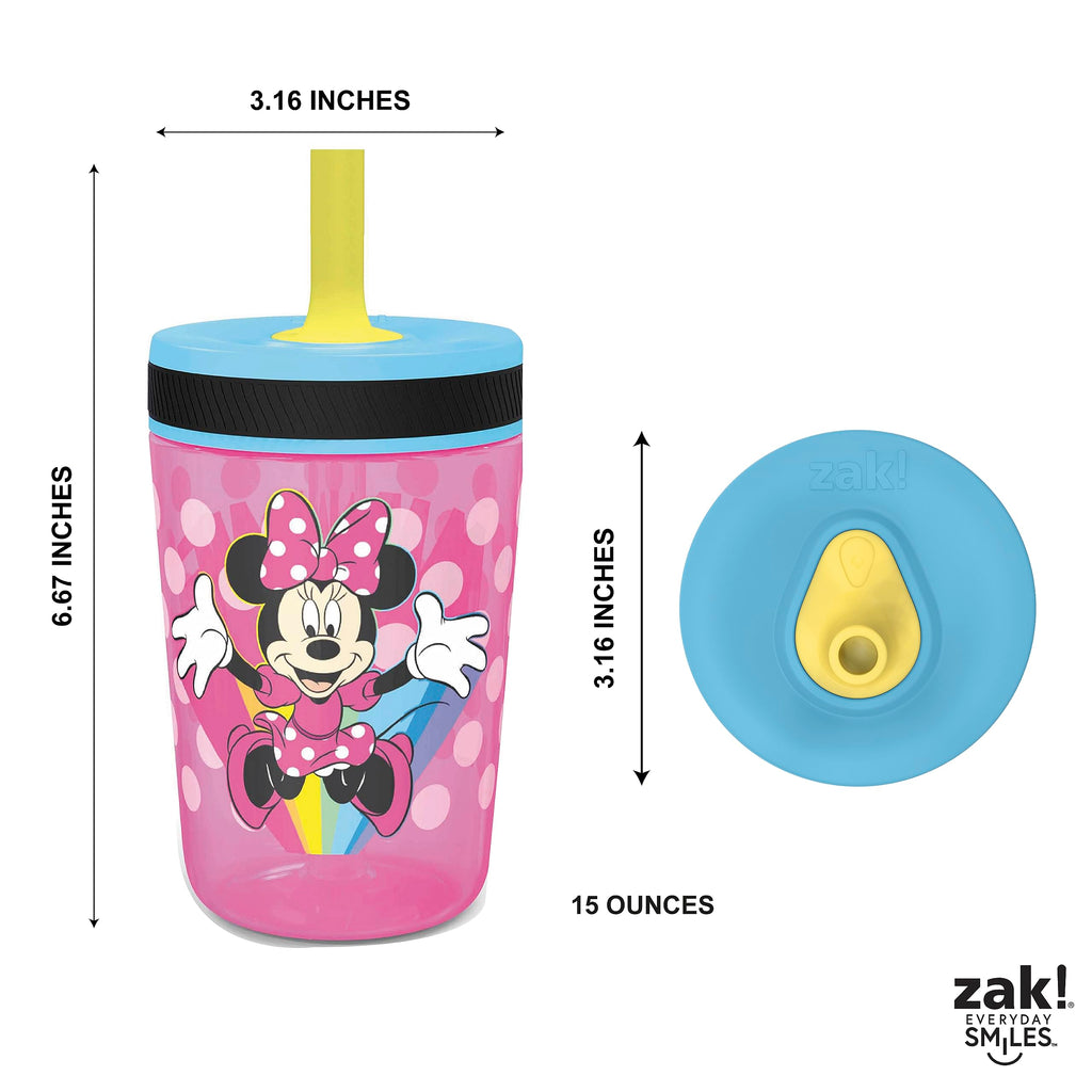 Zak Designs Blippi Kelso Toddler Cups For Travel or At Home, 2-Count Durable Plastic Sippy Cups With Leak-Proof Design is Perfect For Kids (Blippi), 15 Ounces (Pack of 12) Jansha Store