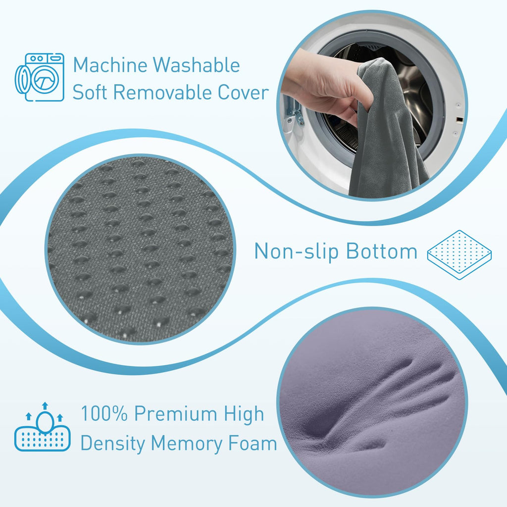 BlissTrends Memory Foam Seat Cushion for Office Chair & Car Seat, Black Jansha Store