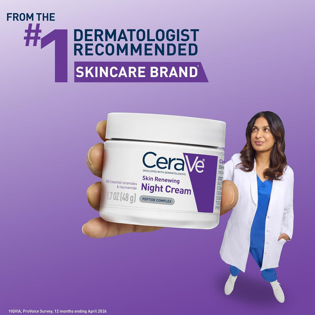 CeraVe Night Cream, Facial Moisturizer with Peptides & Niacinamide, 1.7oz Jansha Store