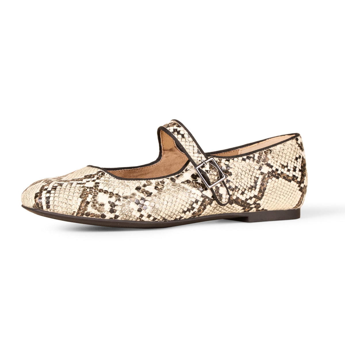 Amazon Essentials Women's Square-Toe Mary Jane Ballet Flat with Adjustable Metal Buckle Strap, Non-Slip Low Heel, Cushioned Jansha Store
