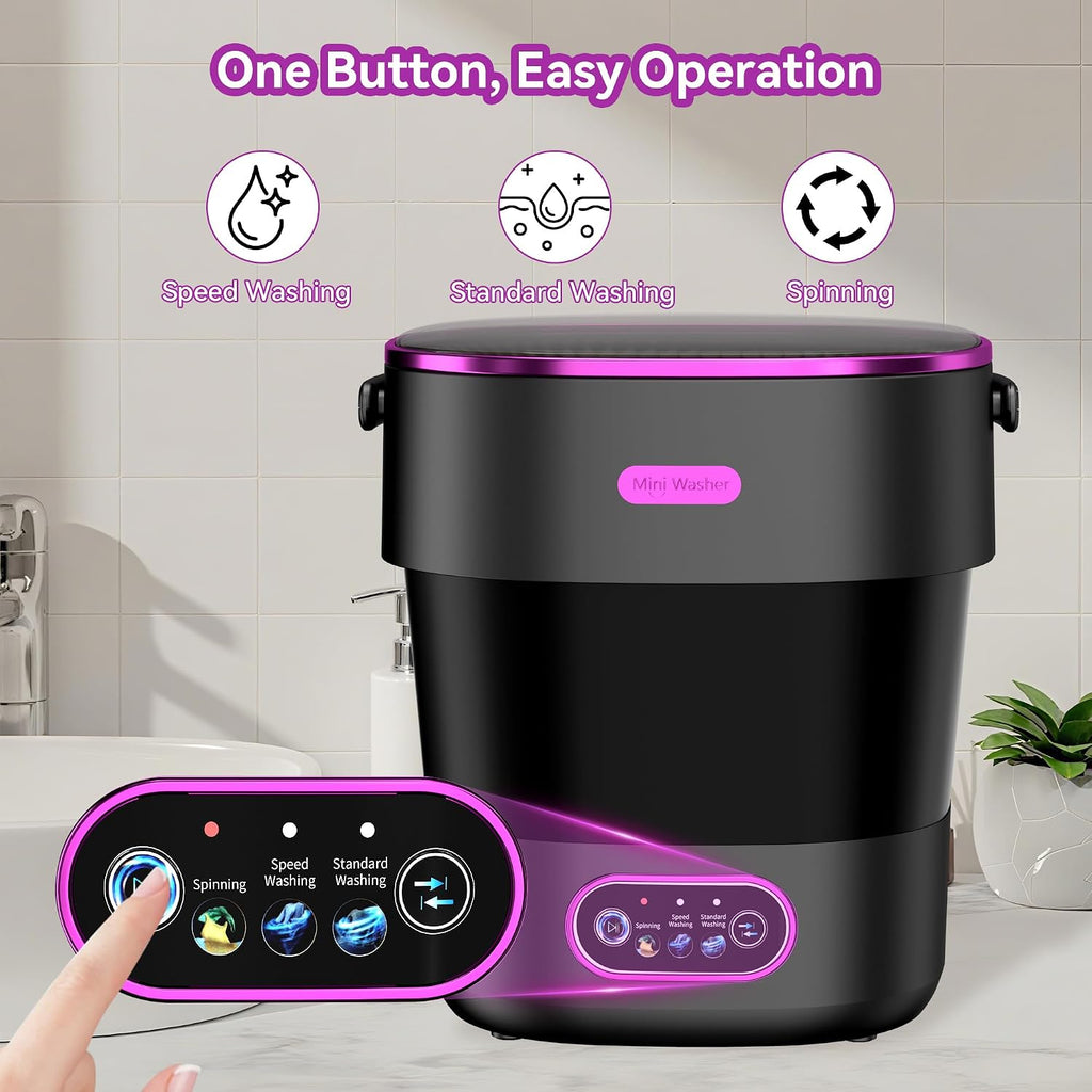 JUJOJB Portable Washing Machine, Folding 20L Mini Washer and Spin-Dryer Jansha Store