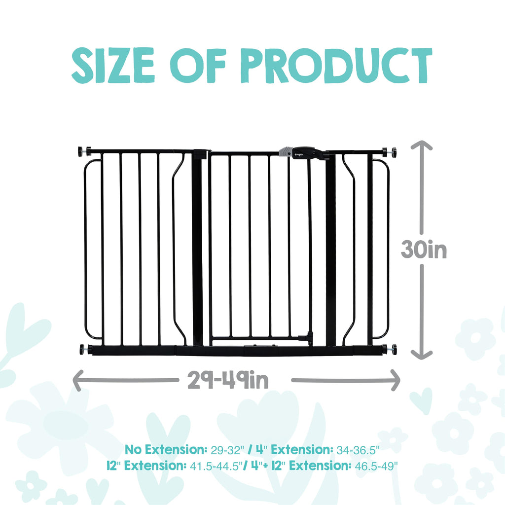 Regalo Safety 29"-38.5" Easy Step Baby Gate, Bottom of Stairs & Doorways Jansha Store