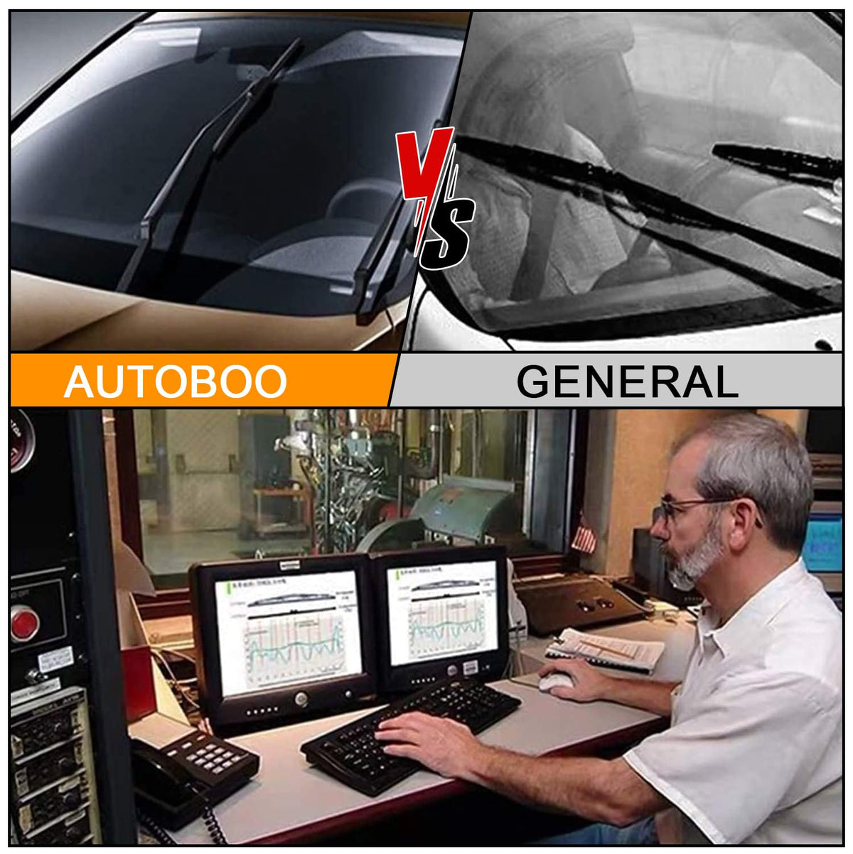 AUTOBOO 26" and 16" Windshield Wipers Blades (Pack Of 2) Jansha Store