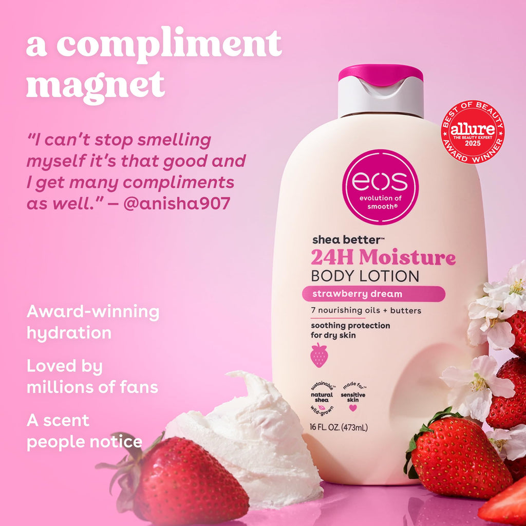 eos Shea Better Body Lotion- Vanilla Cashmere, 24-Hour Moisture, 16 fl oz Jansha Store