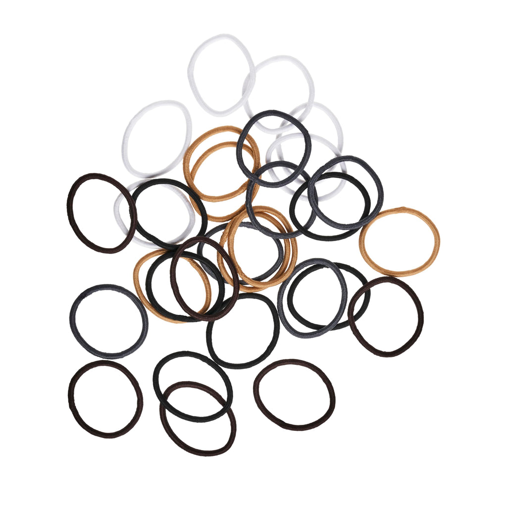 Goody Ouchless Elastic Hair Ties, 30 Ct, Brown, 4MM Rubber Bands, Pain-Free Jansha Store