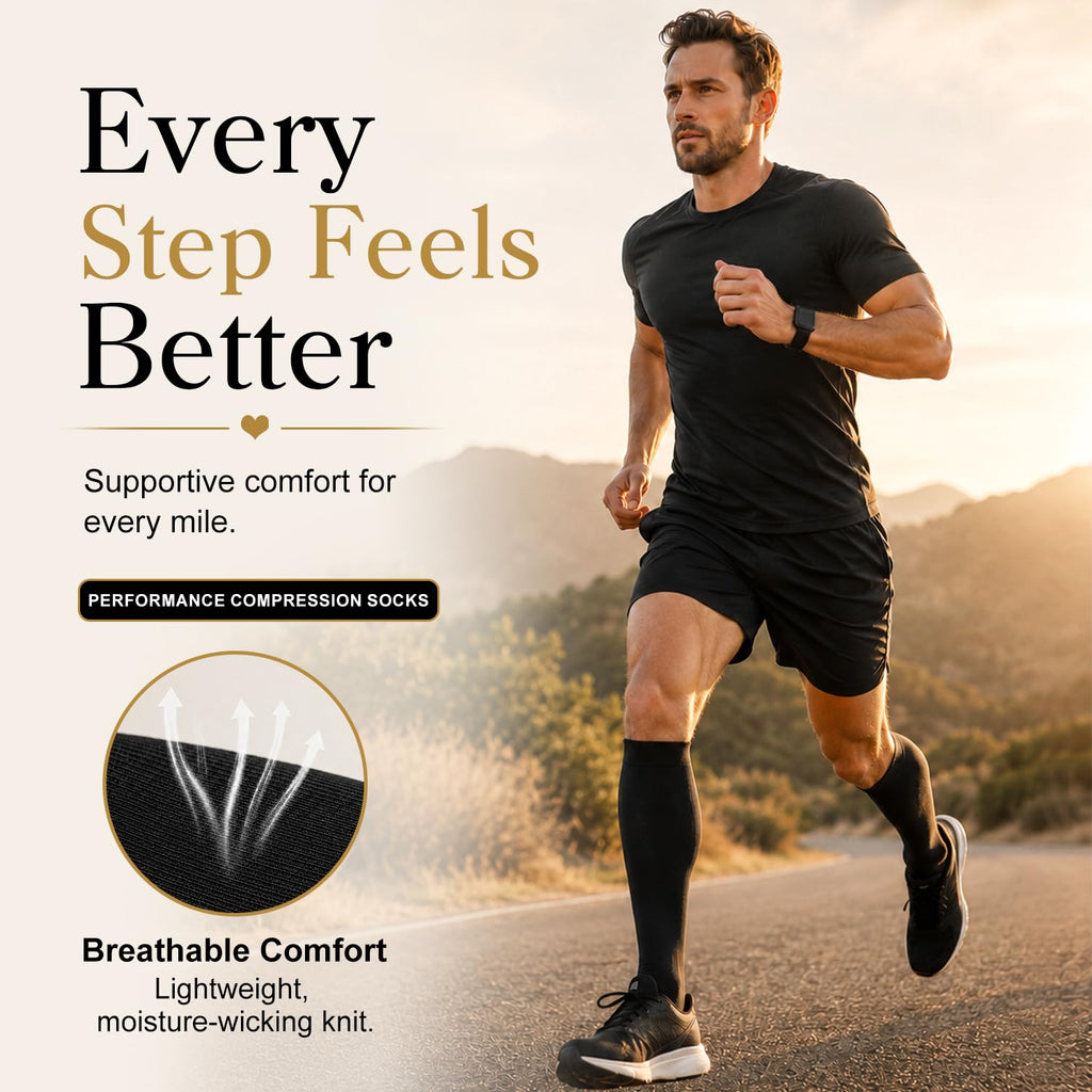 Laite Hebe 4 Pairs-Compression Socks for Women&Men Circulation-Best Support for Nurses,Running,Athletic Jansha Store