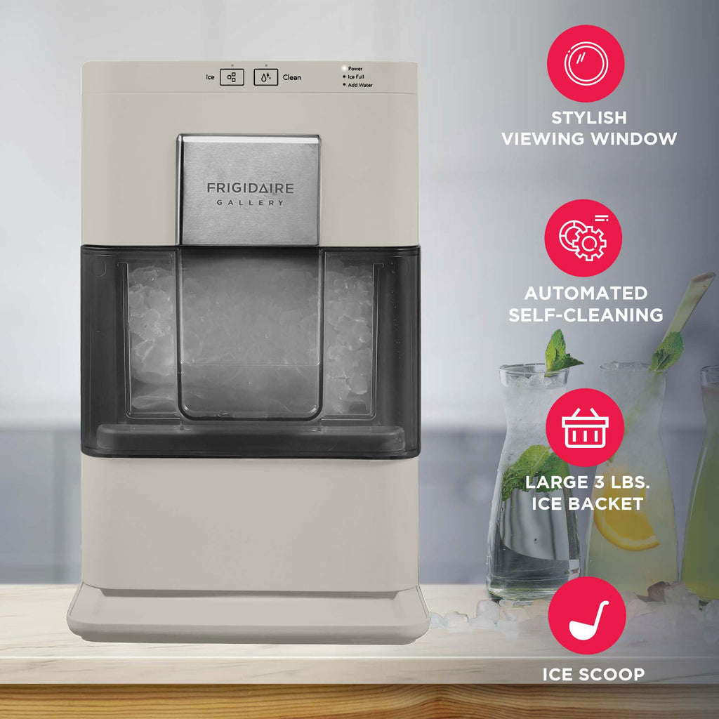 Frigidaire, 26 lb per Day, Countertop Bullet Ice Maker, Stainless Steel Jansha Store