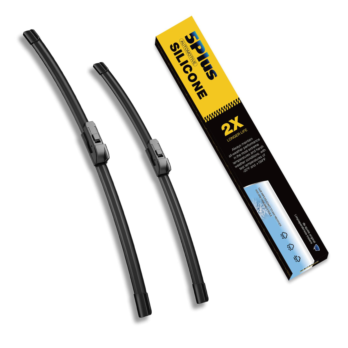 5 PLUS Premium Silicone Wiper Blades Fits Tesla Model Y 2020-2025 Jansha Store