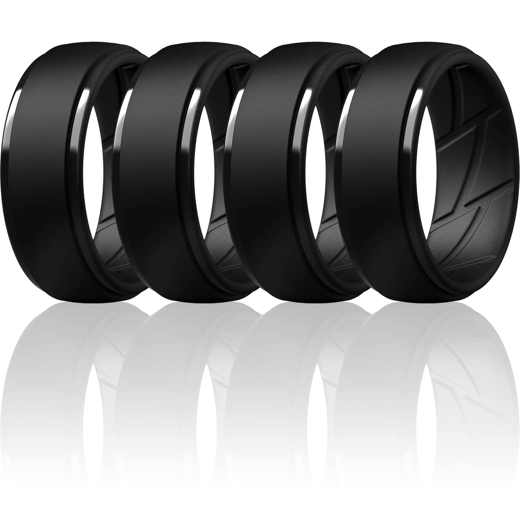 ThunderFit Men's Silicone Rings, Breathable Rubber Bands, 10mm Wide Jansha Store