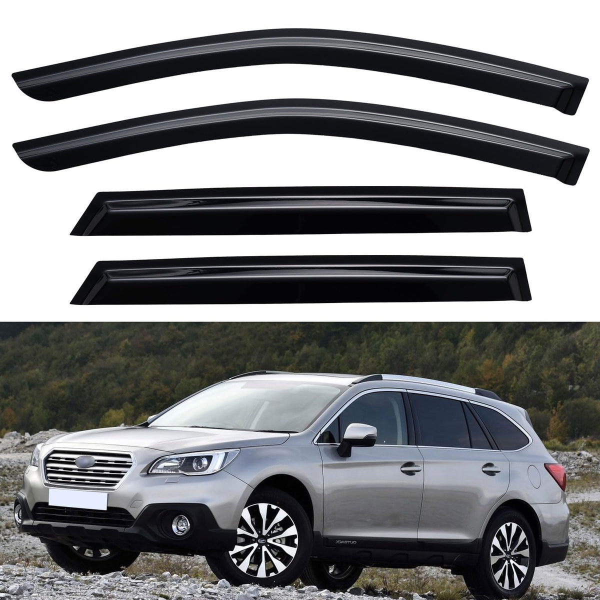 Window Visors Rain Guards for 2015-2026 Ford F150 Crew/SuperCrew Cab Jansha Store