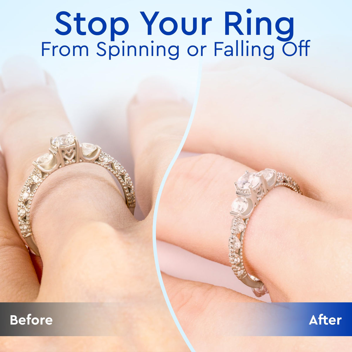 Ring Sizers for Loose Rings – Clip Ring Adjusters in 8 Sizes, Fits Flat Bands Up to 8 mm, Invisible Ring Guards for Women & Men Jansha Store
