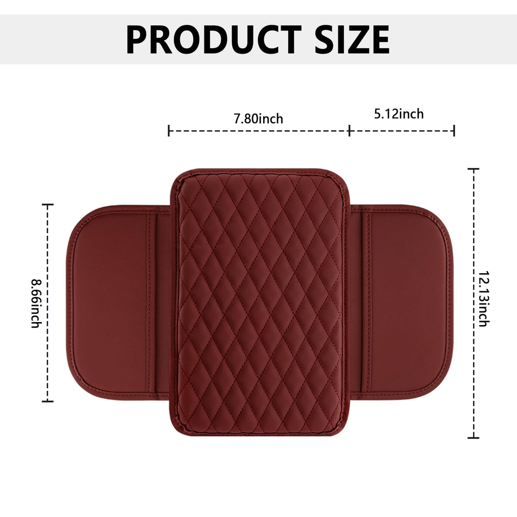 Stacool Upgraded Car Center Console Cover,Microfiber Leather Car Armrest Cover Cushion with 2 Storage Bags,Universal Car Armrest Storage Box (Brown) Jansha Store