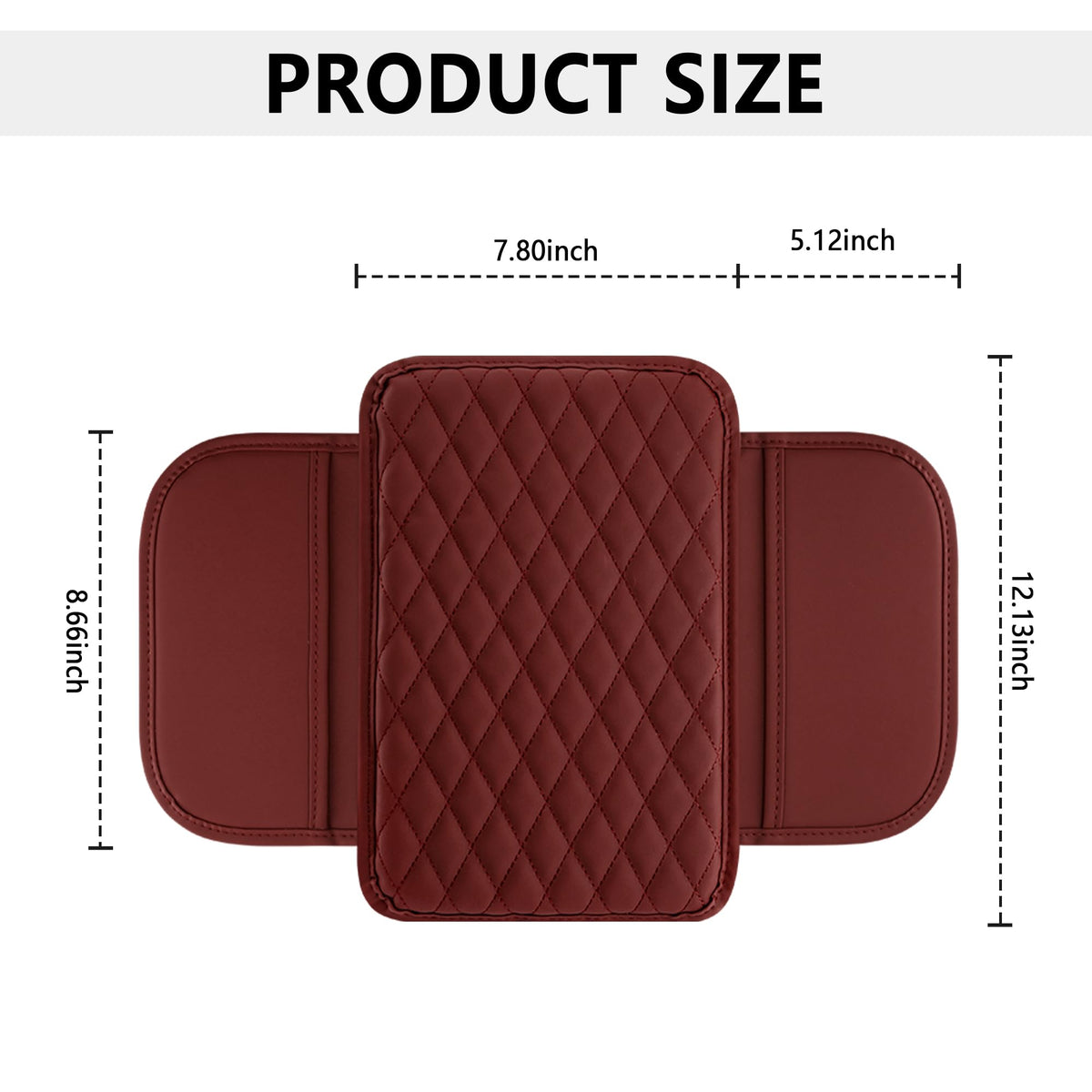 Stacool Upgraded Car Center Console Cover,Microfiber Leather Car Armrest Cover Cushion with 2 Storage Bags,Universal Car Armrest Storage Box (Brown) Jansha Store