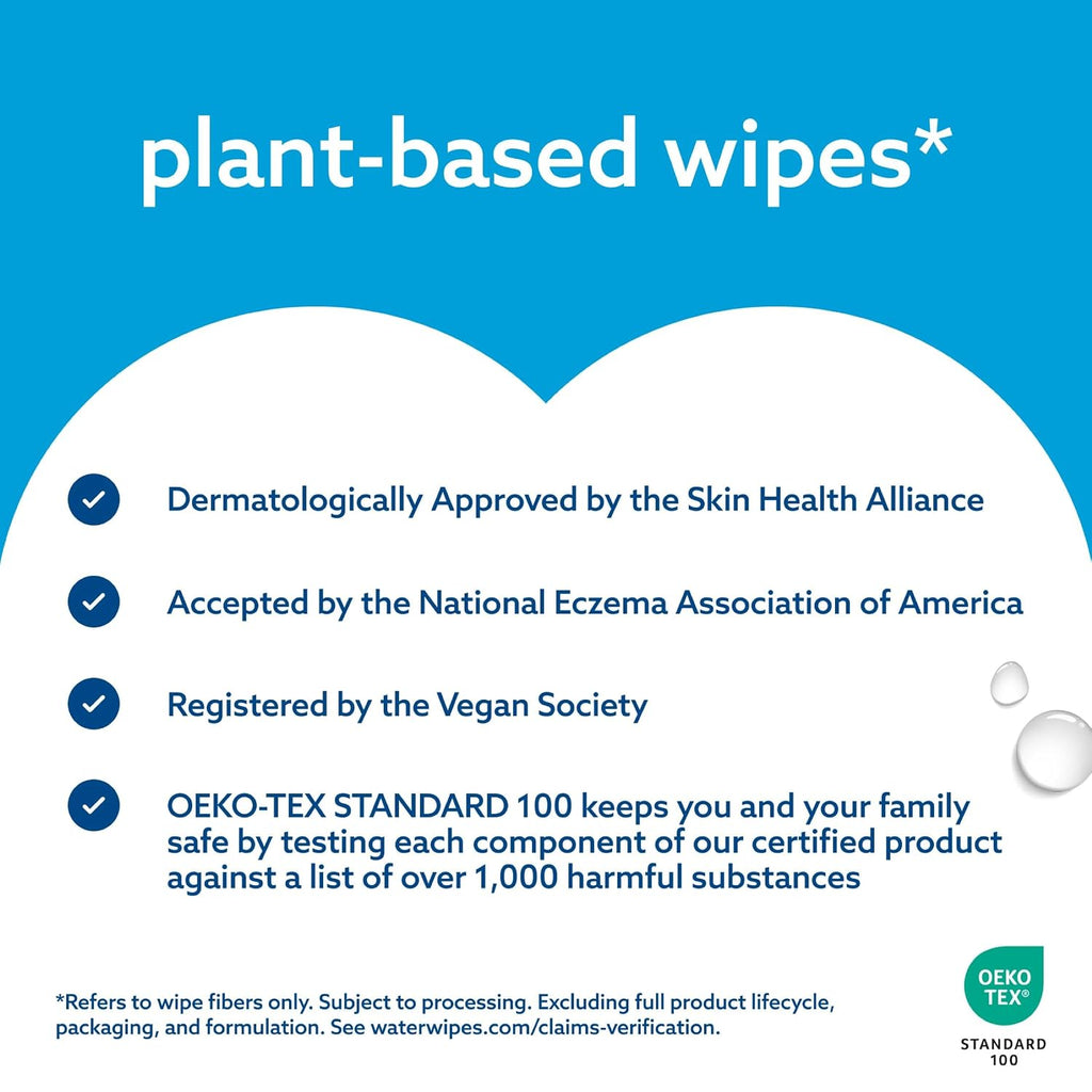 WaterWipes Sensitive+ Newborn & Baby Wipes, 3-In-1 Cleans, Cares, Protects, 99.9% Water, Unscented & Hypoallergenic, 720 Count (12 Packs) Jansha Store