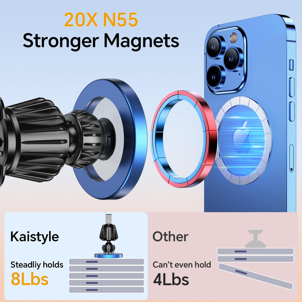 Kaistyle for Magsafe Car Mount【Strong Magnet】 Magnetic Phone Holder for Car Phone Holder Mount Dash Mounted Holders Phone Holders for Your Car Accessories for Women Men for iPhone 18 Pro Max 17 16 15 Jansha Store