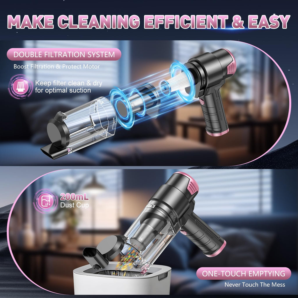 KMM Handheld Car Vacuum Cleaner, Hand Held Vacuum & Air Duster Jansha Store