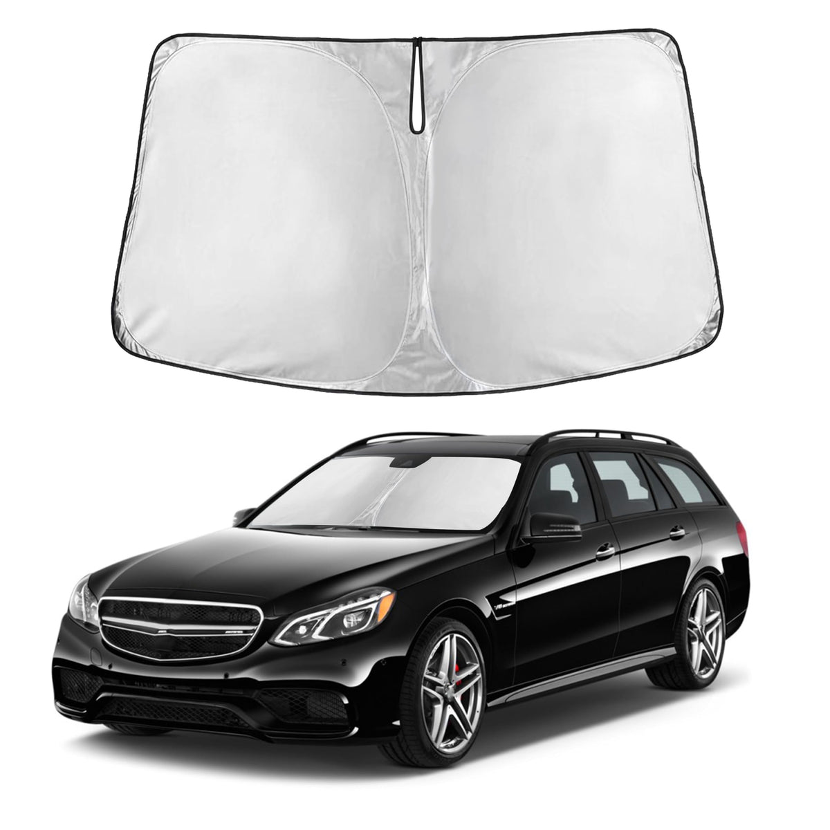 Autovir Windshield Sun Shade, Foldable Car Window Shades, 280T Visor Shade Jansha Store