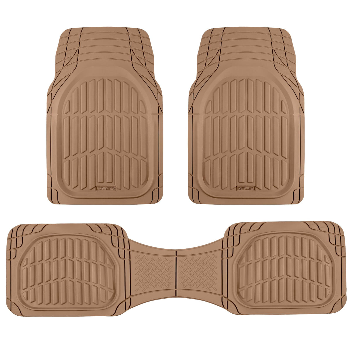 Motor Trend FlexTough Floor Mats for Cars, Black Deep Dish All-Weather Car Mats, Waterproof Trim-to Fit Automotive Floor Mats for Cars Trucks SUV, Universal Floor Liner Car Accessories Jansha Store