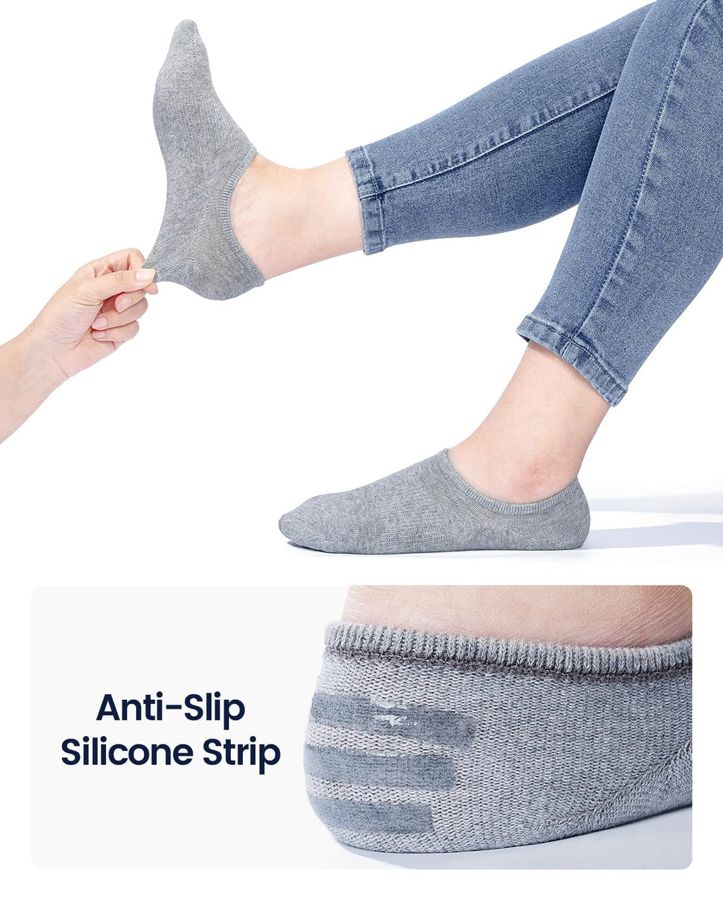 IDEGG Women & Men No Show Low Cut Anti‑Slip Casual Sports Running Socks Jansha Store