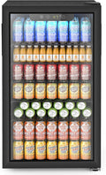 Electactic Mini Fridge 130 Can Beverage Refrigerator Cooler, 3.2 Cu.Ft Drink Fridge for Soda Wine Beer, Adjustable Temperature Control for Home Office, Black Jansha Store