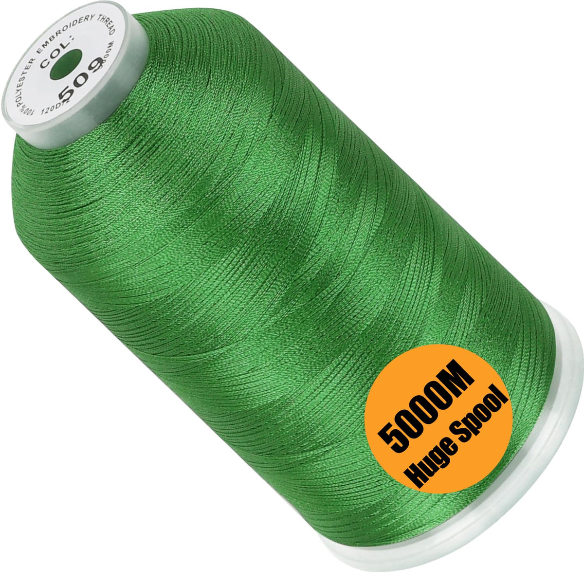 New brothread 5000M Huge Spool Embroidery Machine Thread - White Jansha Store