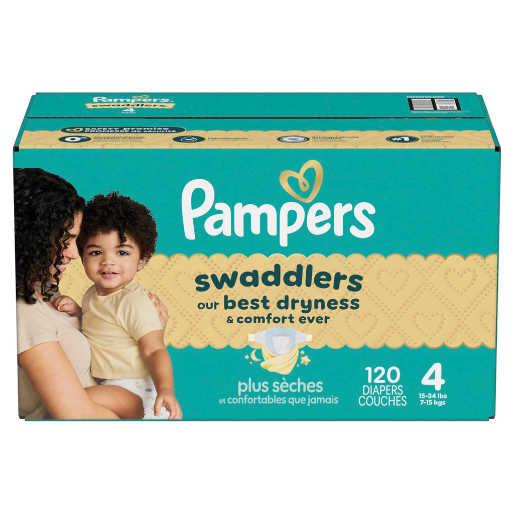 Swaddlers Diapers, Size 4 (15-34 lbs), 150 Count, Fragrance Free, Hypoallergenic, Absorbent, Pediatrician Recommended, Skin Safe Jansha Store