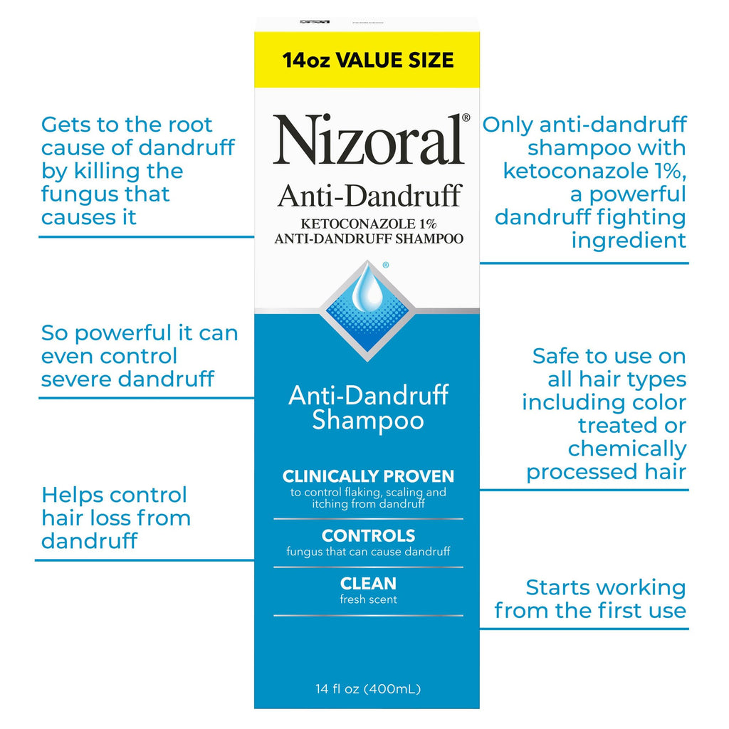Nizoral Anti-Dandruff Shampoo with 1% Ketoconazole, Fresh Scent, 7 Fl Oz Jansha Store