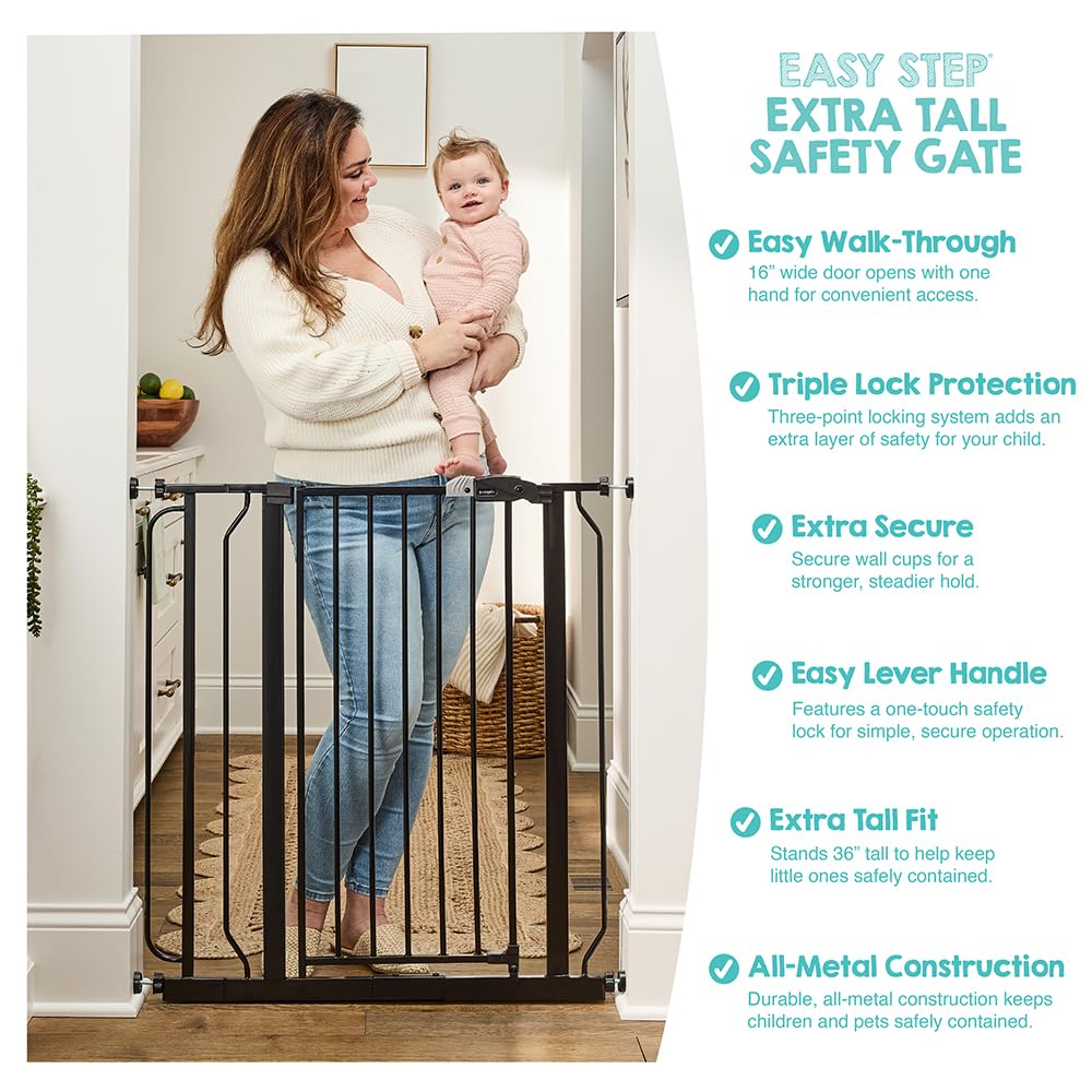 Regalo Safety 29"-38.5" Easy Step Baby Gate, Bottom of Stairs & Doorways Jansha Store