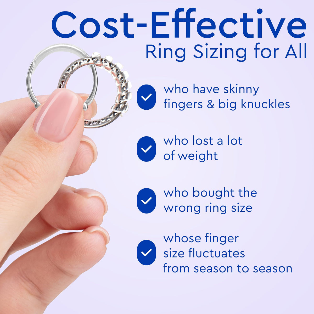 Ring Sizers for Loose Rings – Clip Ring Adjusters in 8 Sizes, Fits Flat Bands Up to 8 mm, Invisible Ring Guards for Women & Men Jansha Store