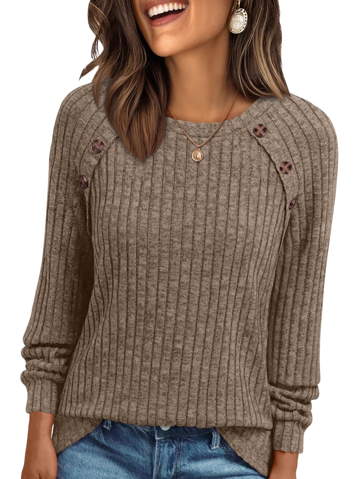 AUTOMET Womens Long Sleeve Shirts Fall Sweaters Business Casual Tops Blouse Jansha Store