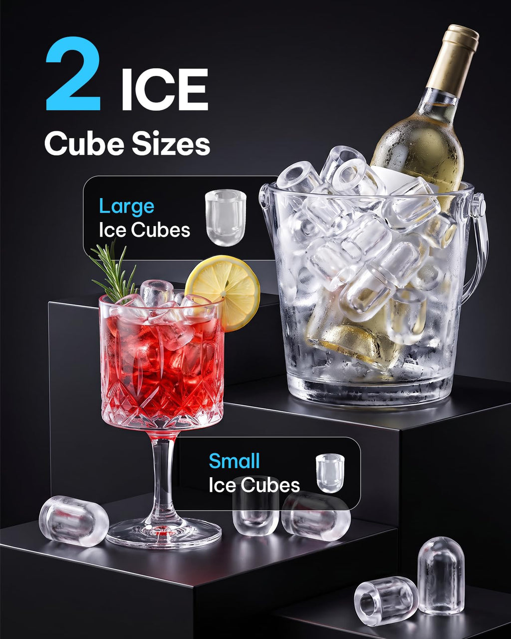 Silonn Ice Maker Countertop, 8 Bullet Ice Cubes in 6 Mins, 26.5 Lbs per Day, 2 Size Options, Self-Cleaning & Portable for Kitchen, Office, Party, RV Camping Jansha Store