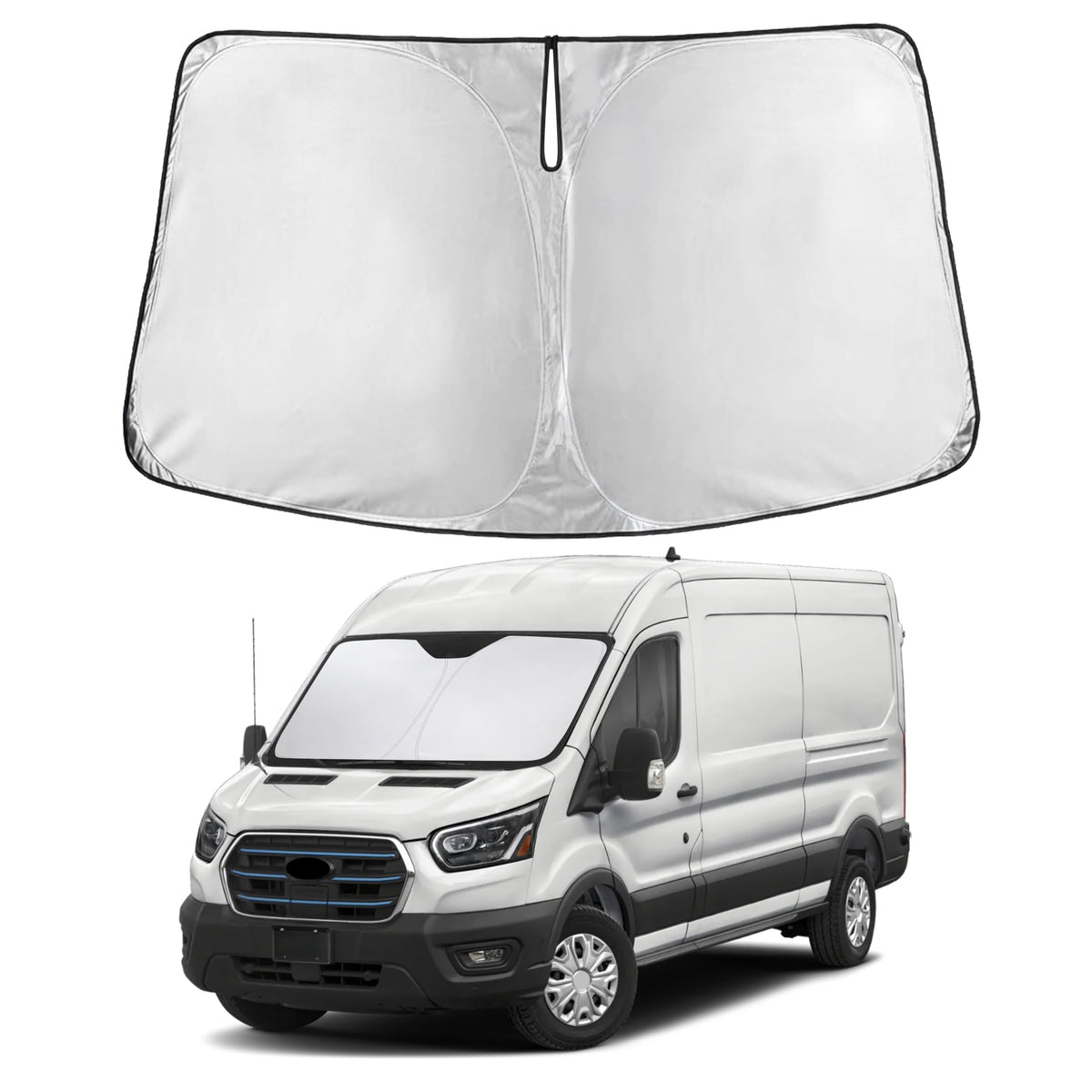 Autovir Windshield Sun Shade, Foldable Car Window Shades, 280T Visor Shade Jansha Store