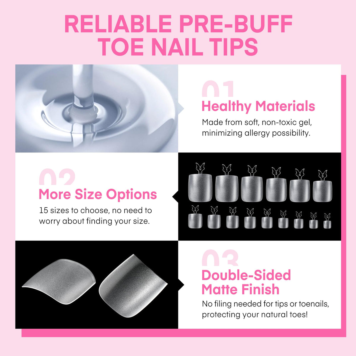 UNA GELLA Short Almond Nail Tips 504PCS Short Fake Nails Soft Press Ons Jansha Store