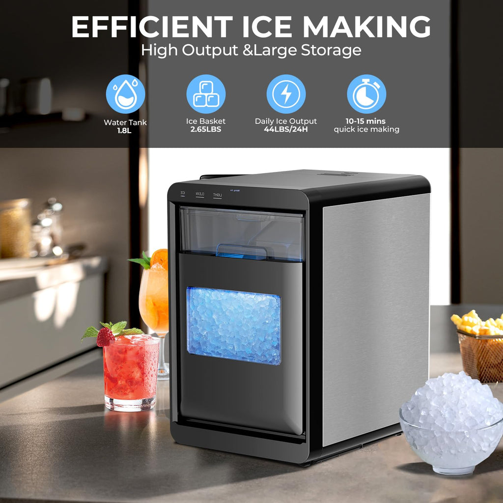 Antarctic Star Countertop Ice Maker Machine, 26Lbs/Day Fastest 6‑Min Ice Jansha Store