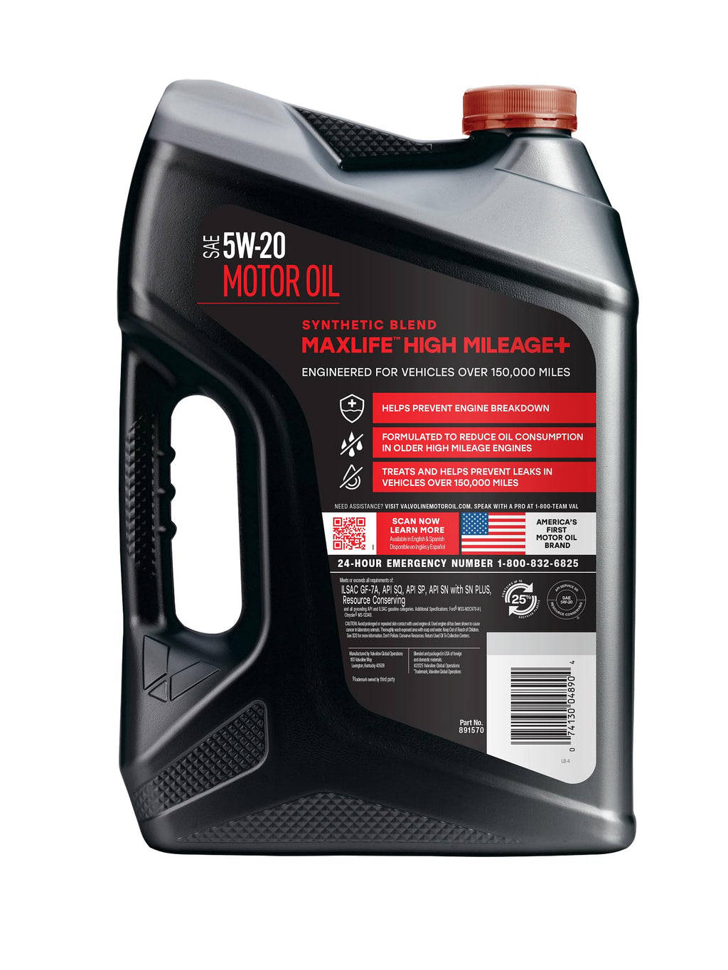 Valvoline MaxLife High Mileage 5W-30 Synthetic Blend Motor Oil 5 Quart Jansha Store